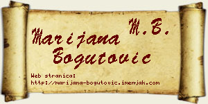 Marijana Bogutović vizit kartica